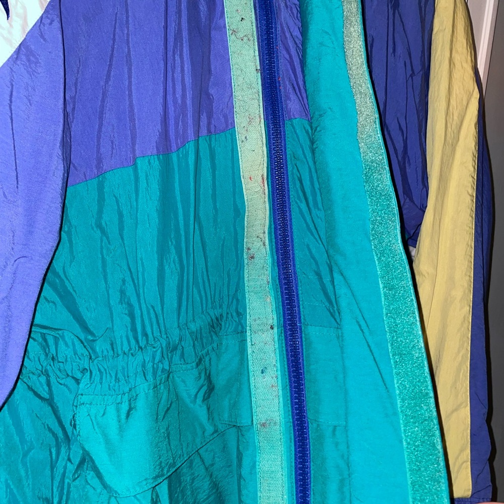 Abercrombie fitch 80s VTG men’s large raincoat colorblock